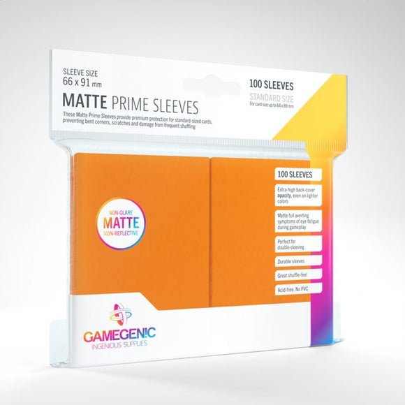 Gamegenic Matte Prime Card Sleeves Orange (100)