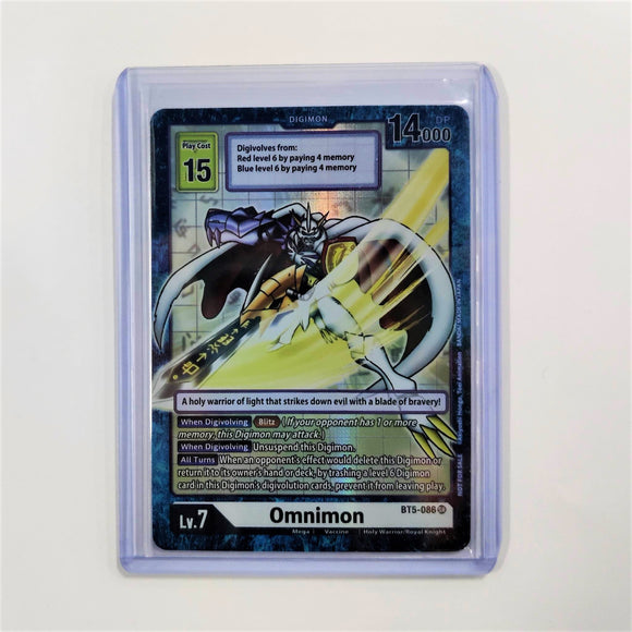 Digimon Card Game - Single - BT5-086 Omnimon Secret Rare Short Print Box Topper BT12 Across Time