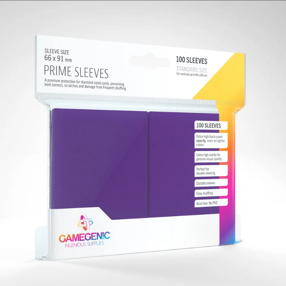 Gamegenic Prime Card Game Sleeve Purple (100)