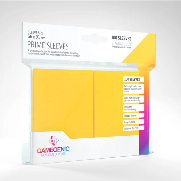Gamegenic Prime Card Game Sleeve Yellow (100)