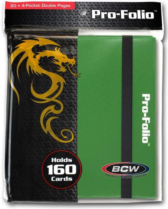 BCW - Pro Folio Binder 4 Pocket Green
