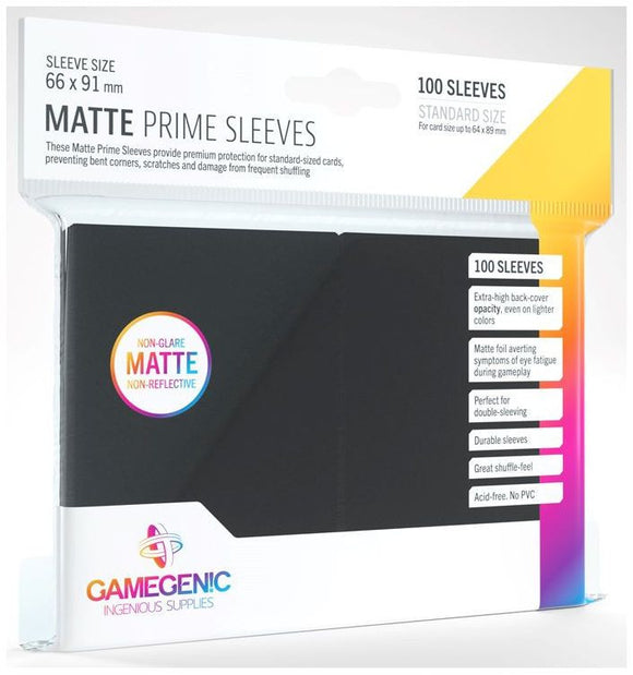 Gamegenic - Matte Prime Card Sleeves Black (100)