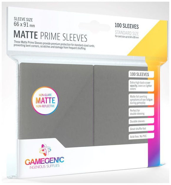 Gamegenic - Matte Prime Card Sleeves Gray (100)