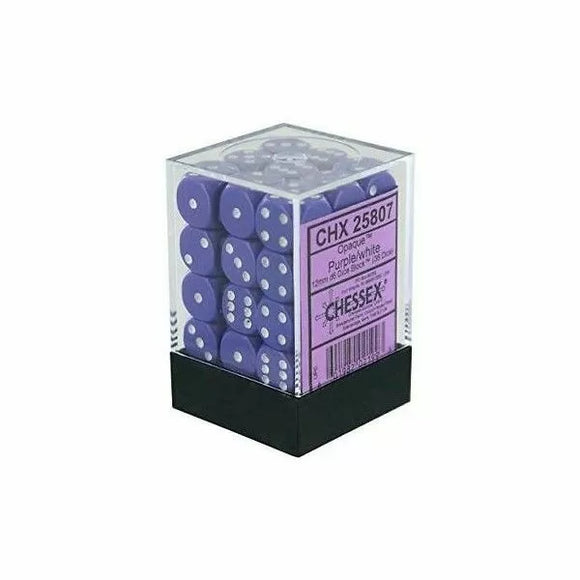 CHX 25807 - 12mm D6 Purple/White Block (36)