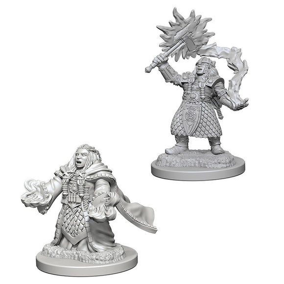 D&D - Unpainted Dwarf Female Cleric - The Gaming Verse