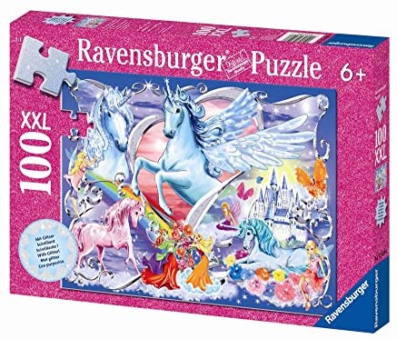Ravensburger - Amazing Unicorns Puzzle GLITTER 100pc - The Gaming Verse