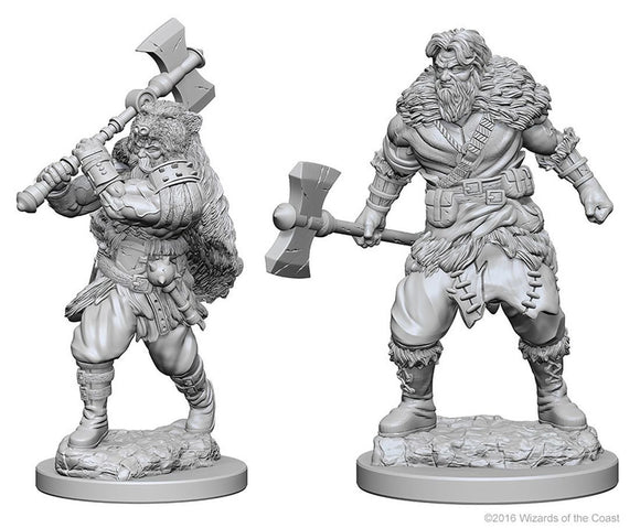 D&D - Unpainted Human Male Barbarian - The Gaming Verse
