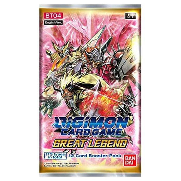 Digimon Card Game Series 04 Great Legend BT04 Booster - The Gaming Verse