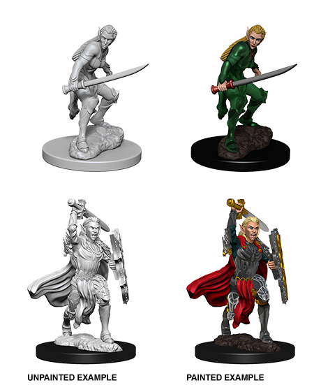 D&D - Unpainted Female Elf Fighter - The Gaming Verse
