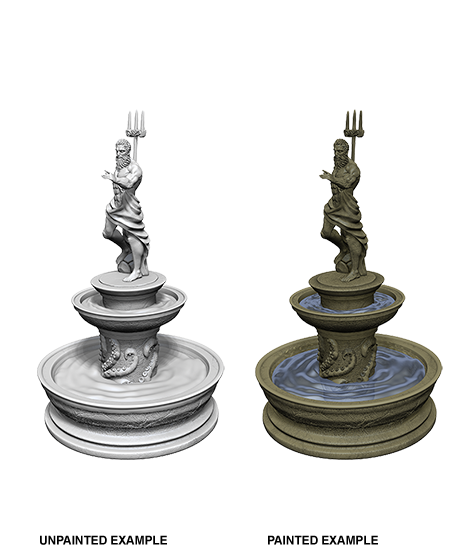 WizKids Deep Cuts Unpainted Miniatures Fountain - The Gaming Verse