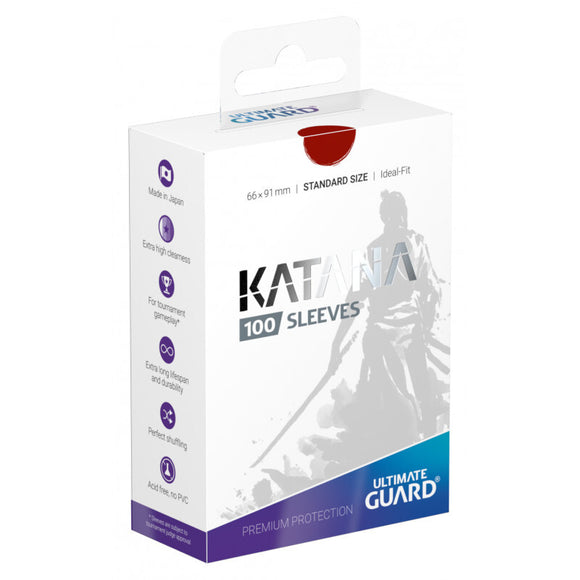Ultimate Guard - Katana Standard Size Sleeves Red - The Gaming Verse