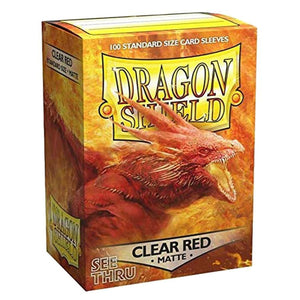 Dragon Shield - Box 100 Clear Red MATTE - The Gaming Verse