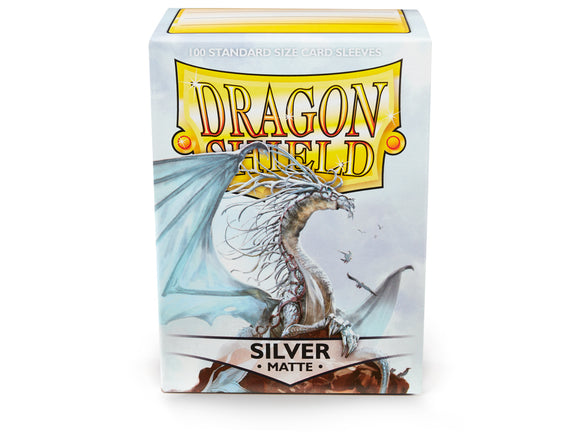 Dragon Shield Standard 100 Silver MATTE - The Gaming Verse