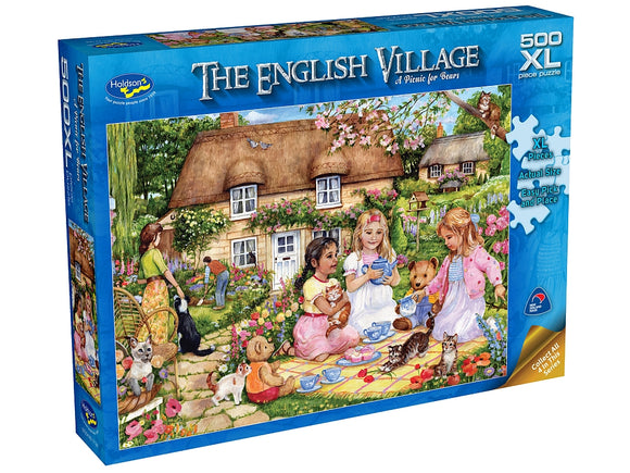 The English Village A Picnic for Bears 500pc XL - The Gaming Verse