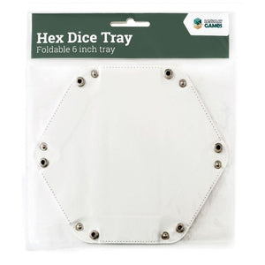 LPG Hex Dice Tray 6 Inch White - The Gaming Verse