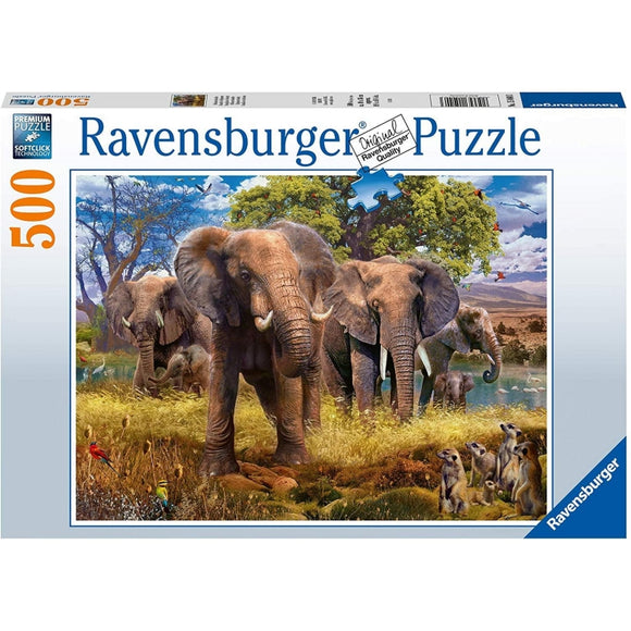 Ravensburger - Elephant Family 500pc - The Gaming Verse