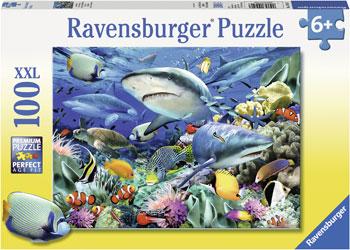 Ravensburger - Reef of the Sharks Puzzle 100pc - The Gaming Verse