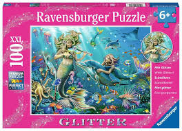 Ravensburger - Underwater Beauties GLITTER 100pc - The Gaming Verse