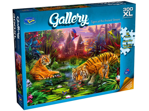 Gallery 5 Tigers at the Ancient Stream 300pc XL - The Gaming Verse