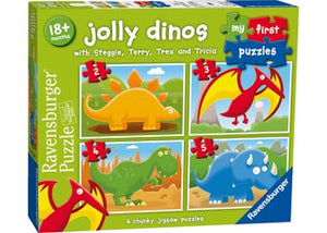 Ravensburger - Jolly Dinos My First Puzzle 2 3 4 5pc - The Gaming Verse