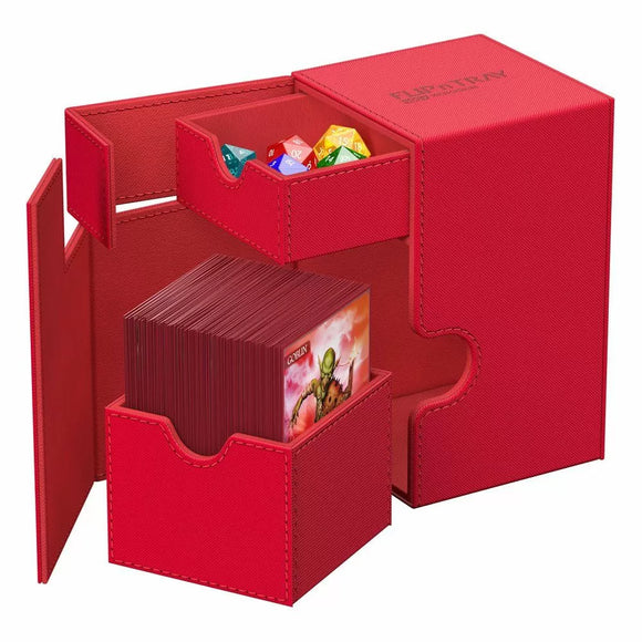 Ultimate Guard - Flip n Tray 100+ Xenoskin Monocolor Red Deck Box